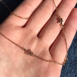 gold 2 piece layered necklace